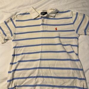 Polo by Ralph Lauren Kids White and Blue Striped Polo